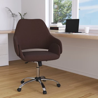 Merrick Lane Office Chair Ergonomic Executive Mid-Back Design With 360° Swivel And Height Adjustment 1 Merrick Lane Office Chair Ergonomic Executive Mid-Back Design With 360° Swivel And Height Adjustment