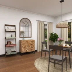 70" Wood 4 Shelf Leaning Shelf Book Shelf Brown - Olivia & May -Officezen Shop GUEST 033278c8 f87b 4d54 bb84 44e7376fe830