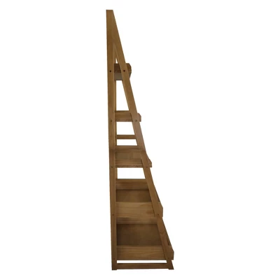 74" 5 Shelf Ladder Bookcase Alpine Gray - Flora Home 3 74" 5 Shelf Ladder Bookcase Alpine Gray - Flora Home - Image 3