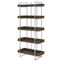 70.25" Angelica 5 Shelf Bookcase Walnut - Coaster 11 70.25" Angelica 5 Shelf Bookcase Walnut - Coaster -Officezen Shop GUEST 052173a0 a299 4cd8 b683 c5e7fdc8bb41
