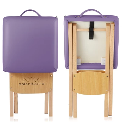 Saloniture Wood Folding Massage Stool With Carrying Case 2 Saloniture Wood Folding Massage Stool With Carrying Case - Image 2