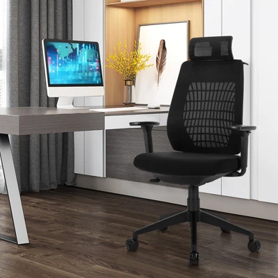 Costway High Back Mesh Office Chair Swivel Reclining Task Chair W/Clothes Hanger 2 Costway High Back Mesh Office Chair Swivel Reclining Task Chair W/Clothes Hanger - Image 2