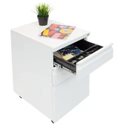 Mount-It! Mobile File Cabinet With 3 Drawers, Under Desk Rolling Storage , White -Officezen Shop GUEST 0d2d9a28 f4b5 4601 86f1 dcf3ecd3a1ef