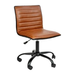 Emma And Oliver Low Back Designer Armless Ribbed Swivel Task Office Chair -Officezen Shop GUEST 0f1228f7 3c23 4f24 aa18 7a856a5b77b7