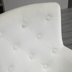 HOMCOM Modern Mid-back Desk Chair With Button Tufted Velvet Back, Nailhead Trim, Swivel Home Office Chair With Adjustable Height, Curved Padded Armrests 15 HOMCOM Modern Mid-back Desk Chair With Button Tufted Velvet Back, Nailhead Trim, Swivel Home Office Chair With Adjustable Height, Curved Padded Armrests -Officezen Shop GUEST 10da9838 ef71 44c7 ad83 45208b2a0ebf