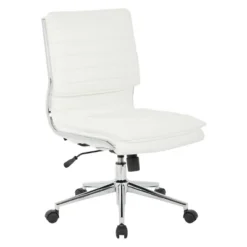 Armless Mid Back Manager's Faux Leather Chair With Chrome Base - OSP Designs 16 Armless Mid Back Manager's Faux Leather Chair With Chrome Base - OSP Designs -Officezen Shop GUEST 136ee12a 7edc 499f 9b3d 5722def5a6dc