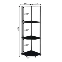 46.5" Designs2Go Classic Glass 4 Tier Corner Shelf - Breighton Home 7 46.5" Designs2Go Classic Glass 4 Tier Corner Shelf - Breighton Home -Officezen Shop GUEST 14fea4d9 322b 4c0b 8c52 c854b86666f5