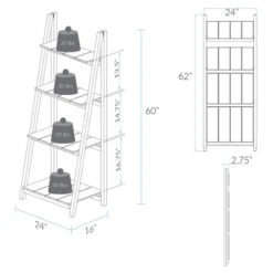 60" Folding Slatted Bookcase-4 Shelf -Officezen Shop GUEST 166a9b5b 6e88 4530 a4ee 5fdd6fcbddef