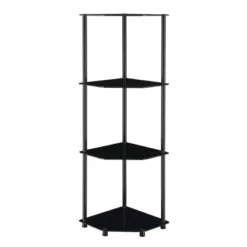 46.5" Designs2Go Classic Glass 4 Tier Corner Shelf - Breighton Home 8 46.5" Designs2Go Classic Glass 4 Tier Corner Shelf - Breighton Home -Officezen Shop GUEST 17229f23 6c43 49b4 8410 7734af1fd358