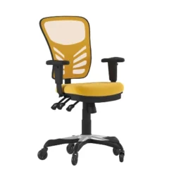 Flash Furniture Nicholas Mid-Back Multifunction Executive Swivel Ergonomic Office Chair With Adjustable Arms And Transparent Roller Wheels -Officezen Shop GUEST 18adb6ac 0152 4d11 a839 7c51cbe2925d