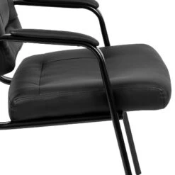 Flash Furniture Darwin Flash Fundamentals Black LeatherSoft Executive Reception Chair With Black Metal Frame -Officezen Shop GUEST 1a47ef1f 2325 4a1d 8492 23cca47979a7