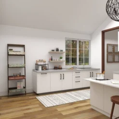 70" Wood 4 Shelf Leaning Shelf Book Shelf Brown - Olivia & May -Officezen Shop GUEST 1a8f002d 77eb 46a2 8d1e cb5c610eab66