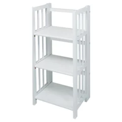 38" 3 Tier Folding Bookshelf - Flora Home