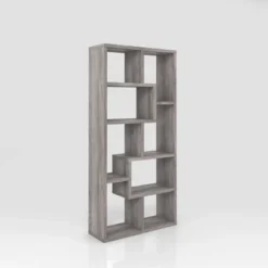 70.98" Crusiton Versatile Bookcase Vintage Gray Oak - MiBasics 23 70.98" Crusiton Versatile Bookcase Vintage Gray Oak - MiBasics -Officezen Shop GUEST 1ce1dedd aca4 4938 9742 17cd2deea344