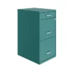 Space Solutions 18" Deep 3 Drawer Metal Organizer File Cabinet With Pencil Drawer