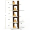 Costway 5-Tier Bookshelf Freestanding Storage Shelf Tree Bookshelf Room Divider