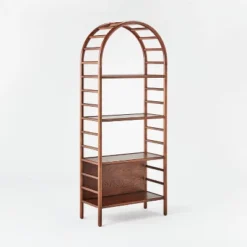 72" Holladay Curved Wooden Bookcase - Threshold™ Designed With Studio McGee 22 72" Holladay Curved Wooden Bookcase - Threshold™ Designed With Studio McGee -Officezen Shop GUEST 245145c7 43e9 43cb 9096 d7c8d5f6dc83