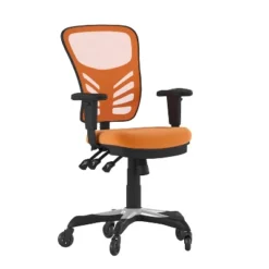 Flash Furniture Nicholas Mid-Back Multifunction Executive Swivel Ergonomic Office Chair With Adjustable Arms And Transparent Roller Wheels -Officezen Shop GUEST 26e0ebcf 93de 4745 a62f 51a6568ecbe1