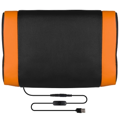 Emma And Oliver Black/Orange Ergonomic Gaming Chair -Recline Back/Arms, Footrest, Massaging Lumbar 8 Emma And Oliver Black/Orange Ergonomic Gaming Chair -Recline Back/Arms, Footrest, Massaging Lumbar - Image 8