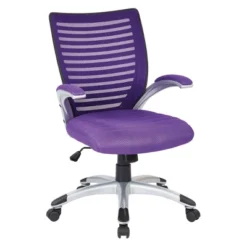 Mesh Seat And Screen Back Managers Chair With Padded Silver Arms Base - OSP Home Furnishings -Officezen Shop GUEST 2767479a 5b0c 4482 8710 79342c96b414