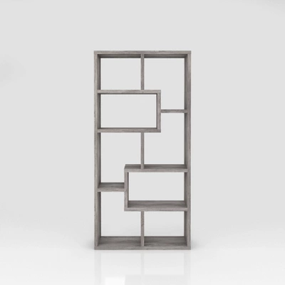 70.98" Crusiton Versatile Bookcase Vintage Gray Oak - MiBasics 12 70.98" Crusiton Versatile Bookcase Vintage Gray Oak - MiBasics - Image 12