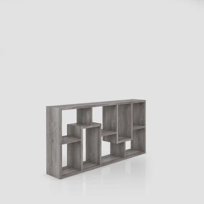 70.98" Crusiton Versatile Bookcase Vintage Gray Oak - MiBasics 13 70.98" Crusiton Versatile Bookcase Vintage Gray Oak - MiBasics - Image 13