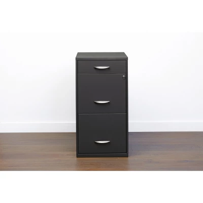 Space Solutions 18" Deep 3 Drawer Metal Organizer File Cabinet With Pencil Drawer 7 Space Solutions 18" Deep 3 Drawer Metal Organizer File Cabinet With Pencil Drawer - Image 7