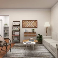 70" Wood 4 Shelf Leaning Shelf Book Shelf Brown - Olivia & May -Officezen Shop GUEST 3162c0dc dff9 46b7 bfac 2d23195733a5