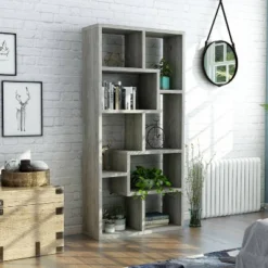 70.98" Crusiton Versatile Bookcase Vintage Gray Oak - MiBasics 19 70.98" Crusiton Versatile Bookcase Vintage Gray Oak - MiBasics -Officezen Shop GUEST 323717e0 2086 41ab 9434 7943e5c7e4ca