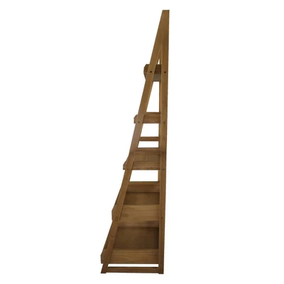 74" 5 Shelf Ladder Bookcase Alpine Gray - Flora Home 2 74" 5 Shelf Ladder Bookcase Alpine Gray - Flora Home - Image 2