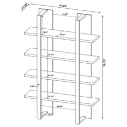 Danbrook 4 Shelf Bookcase - Coaster 12 Danbrook 4 Shelf Bookcase - Coaster -Officezen Shop GUEST 3723000e ab8d 47cb 9b4b 63900b2b3a42