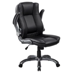 Medium Back Manager Chair With Flip-up Black - Techni Mobili -Officezen Shop GUEST 378aa414 d280 4a21 8d08 c75eb2fb2106