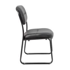 Armless Leather Sled Base Guest Chair Black - Boss Office Products 9 Armless Leather Sled Base Guest Chair Black - Boss Office Products -Officezen Shop GUEST 3f0eb57b 407a 47c0 b030 ce343c35980b