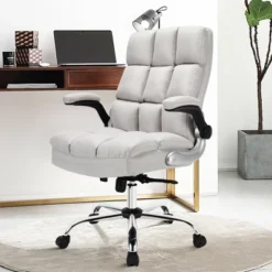 Costway High Back Big & Tall Office Chair Adjustable Swivel W/Flip-up Arm -Officezen Shop GUEST 409499a7 f693 4d35 ac70 e4cc9a1c9e1c
