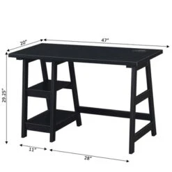 Designs2Go Trestle Desk With Charging Station And Shelves - Breighton Home -Officezen Shop GUEST 41ac3baa 4979 4b6a a821 0a3ab80789e9