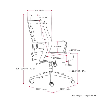 Workspace Mesh Back Office Chair - CorLiving 11 Workspace Mesh Back Office Chair - CorLiving - Image 11