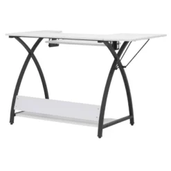 Comet Plus Sewing/Office Table With Fold Down Top, Height Adjustable Platform And Bottom Storage Shelf Black/White - Sew Ready -Officezen Shop GUEST 4330432a 126b 4f6c a9f5 94741ab4bd9d