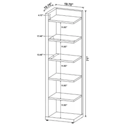 71" Modern 6 Shelf Corner Bookcase Cappuccino - Coaster 15 71" Modern 6 Shelf Corner Bookcase Cappuccino - Coaster -Officezen Shop GUEST 43a68453 c3ff 4a5d a874 f824249288e4