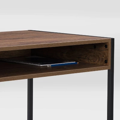 Auston Wood Grain Desk - CorLiving 4 Auston Wood Grain Desk - CorLiving - Image 4