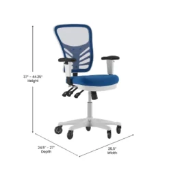 Flash Furniture Nicholas Mid-Back Multifunction Executive Swivel Ergonomic Office Chair With Adjustable Arms And Transparent Roller Wheels -Officezen Shop GUEST 44d00599 6948 480d 926e ebf1f5e3471f