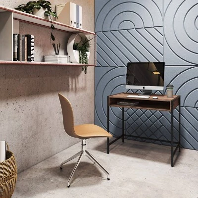 Auston Wood Grain Desk - CorLiving 1 Auston Wood Grain Desk - CorLiving