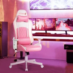 Costway Gaming Chair Racing Style Adjustable Swivel Computer Office Chair Pink 12 Costway Gaming Chair Racing Style Adjustable Swivel Computer Office Chair Pink -Officezen Shop GUEST 49f85e10 1867 4b1d 9ca9 21cd4cedc8e2