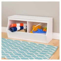 Fremont Entryway Storage Cubbie - 2 Bin - White - Prepac -Officezen Shop GUEST 4a0910ab 247e 4c22 a1da 0bfcc4f50329