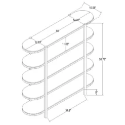 57" Portola Hills 5 Shelf Horizontal Bookcase - Threshold™ Designed With Studio McGee -Officezen Shop GUEST 4a1c7b50 180c 4afa a05b f287b4db2a71