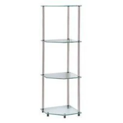 46.5" Designs2Go Classic Glass 4 Tier Corner Shelf - Breighton Home 9 46.5" Designs2Go Classic Glass 4 Tier Corner Shelf - Breighton Home -Officezen Shop GUEST 4a24a04c 53a6 4199 93e2 6f09bc406a70