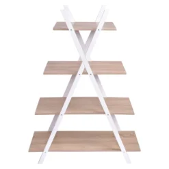 Tangkula X Shape Bookshelf Shelves 4 Tier A Ladder Storage Bookcase Display Home Office 7 Tangkula X Shape Bookshelf Shelves 4 Tier A Ladder Storage Bookcase Display Home Office -Officezen Shop GUEST 4bd40dcf 94e4 4010 95ae a48f3335e3e1