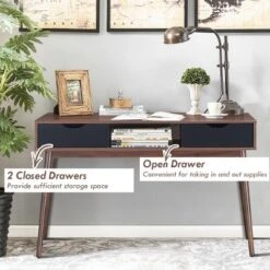 Computer Desk PC Laptop Writing Table Study Workstation Home W/ Drawers & Shelf -Officezen Shop GUEST 4cf9b4d9 a88e 4571 916f 704032b63fd3