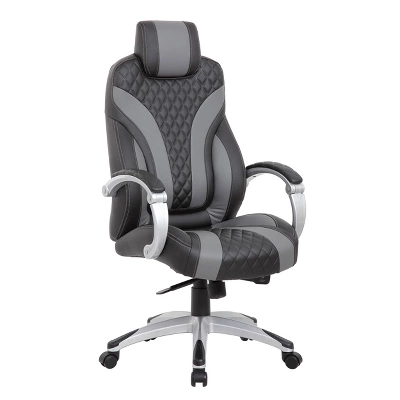 Executive Hinged Armchair Black/Gray - Boss Office Products 5 Executive Hinged Armchair Black/Gray - Boss Office Products - Image 5