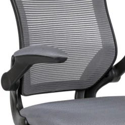 Flash Furniture Mid-Back Mesh Ergonomic Drafting Chair With Adjustable Foot Ring And Flip-Up Arms -Officezen Shop GUEST 52379128 1d8b 4405 b137 0aa8fc478481