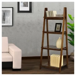 60" Folding Slatted Bookcase-4 Shelf -Officezen Shop GUEST 54b0af6d 6401 4109 9caf edeaf7b7264c